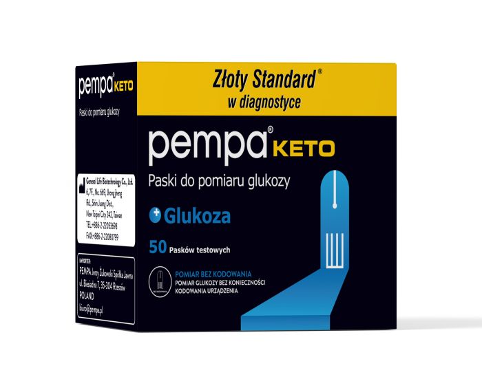 Pempa Keto 2w1 paski do pomiaru glukozy bez kodowania